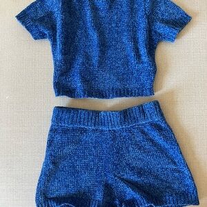 MAJORELLE Vibrant Royal Blue Knit Top & Bottom Set